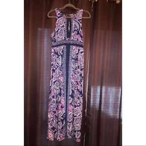 I.N.C  Maxi Dress from Macy’s. White Blue & Purplw